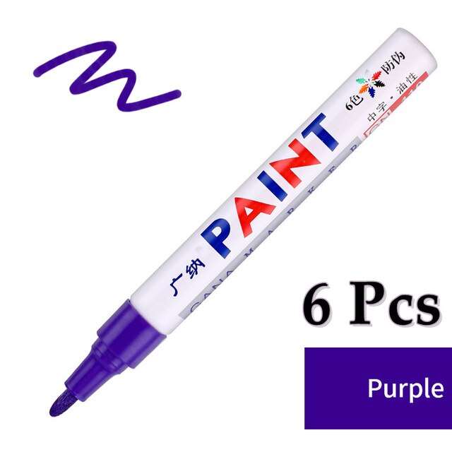 6 canetas coloridas marcadores permanentes similar a posca